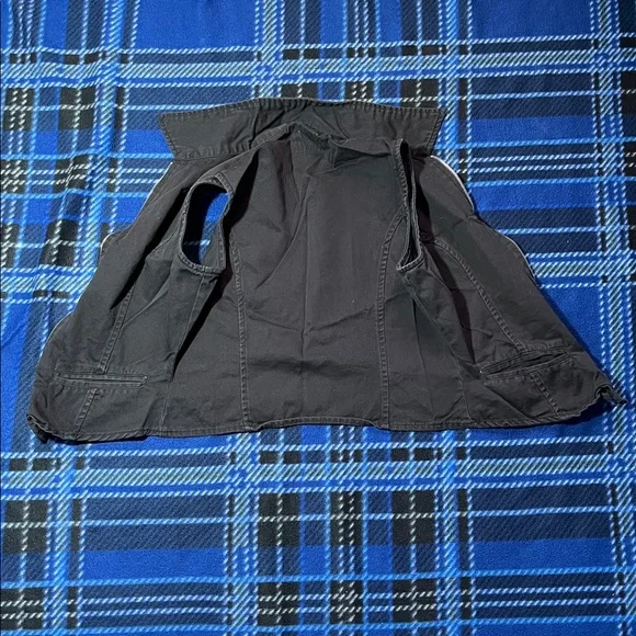 Vintage 90s Sienna Blues Black Vest - Size M - Picture 7 of 8